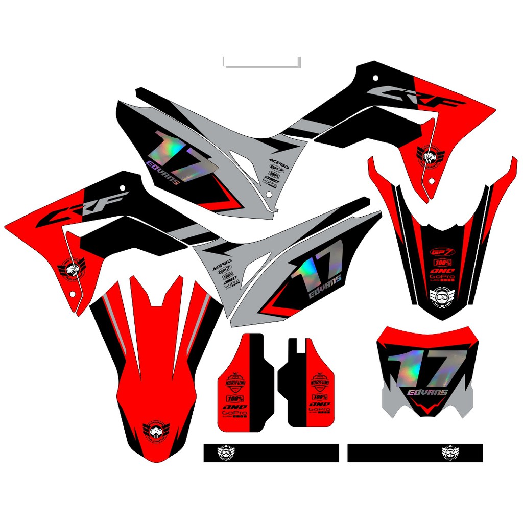 Sticker DECAL CRF 150 L Bisa Custom Stiker Honda CRF 150 L  (33)