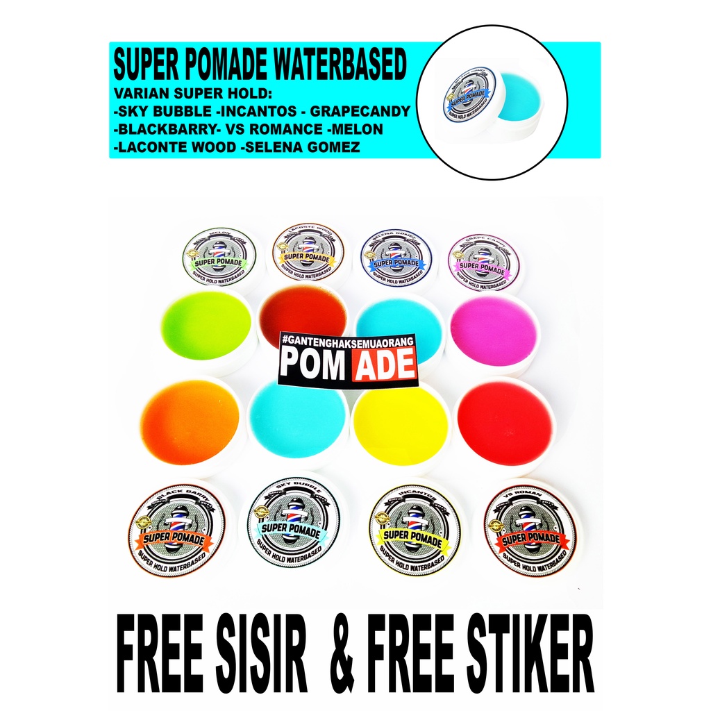 Super Pomade Waterbased Super Hold BESAR 75 g