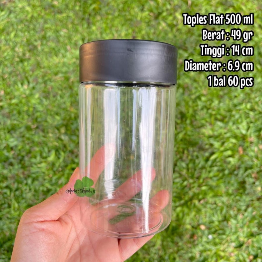 Toples Jar Flat 500 ml