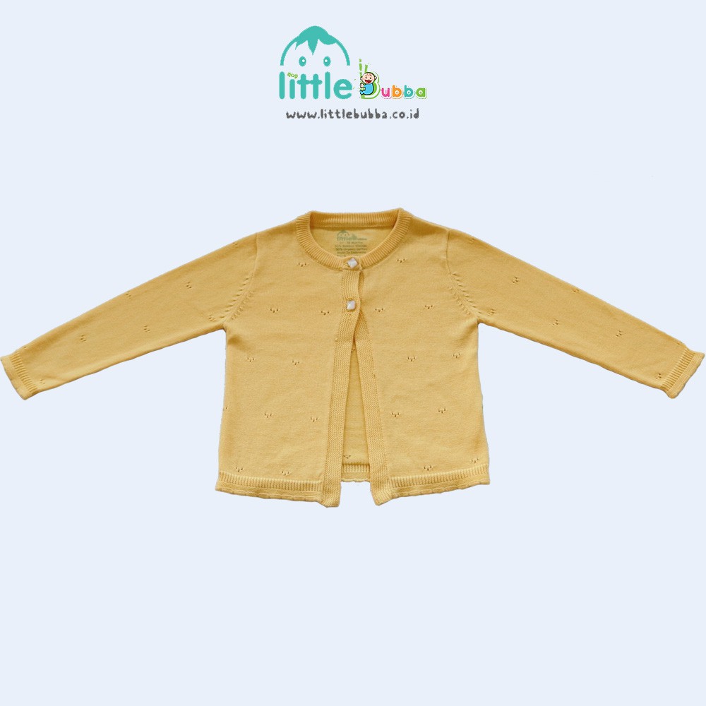 Bamboo And Bub Cardigan Half Button Belle - Baby Kardigan Jaket Sweater Knitted Little Bubba Rajut Lucu Luaran Anak Bayi