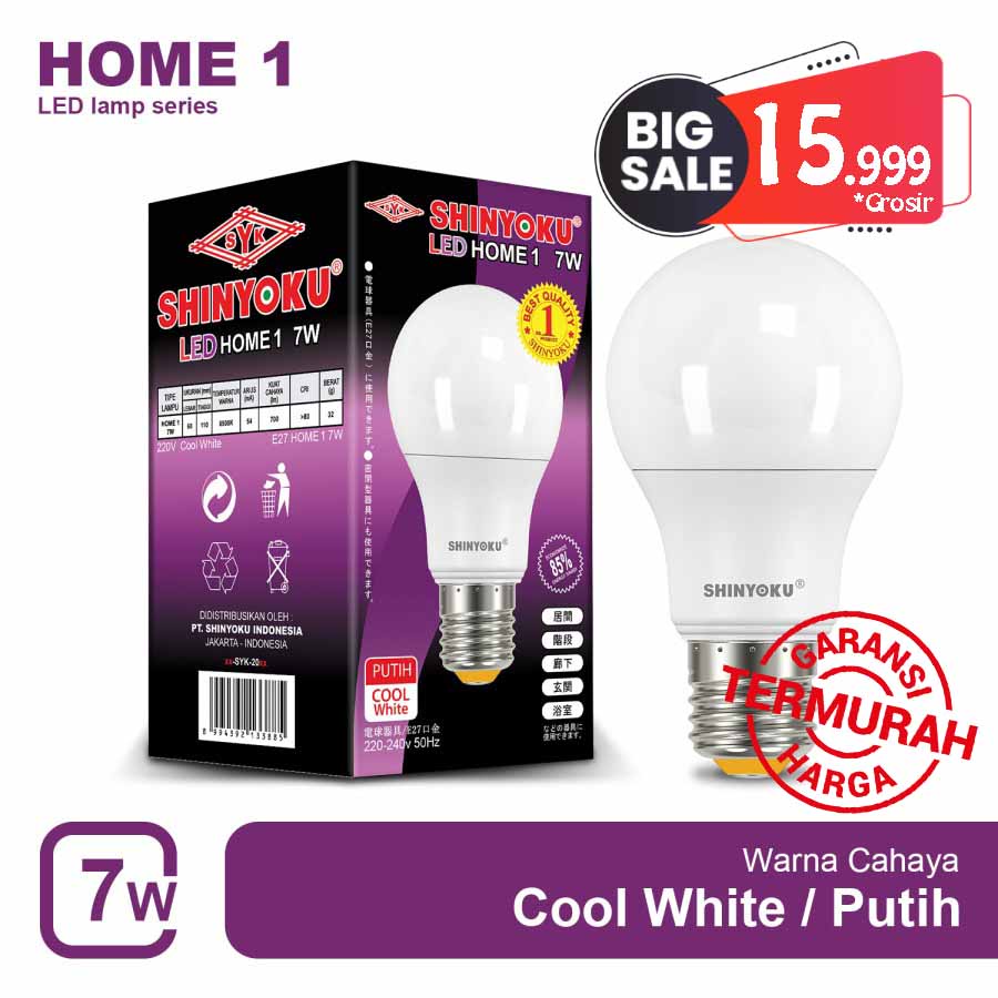 LAMPU LED 7W SHINYOKU - LED HOME 7W - LED SHINYOKU 7W
