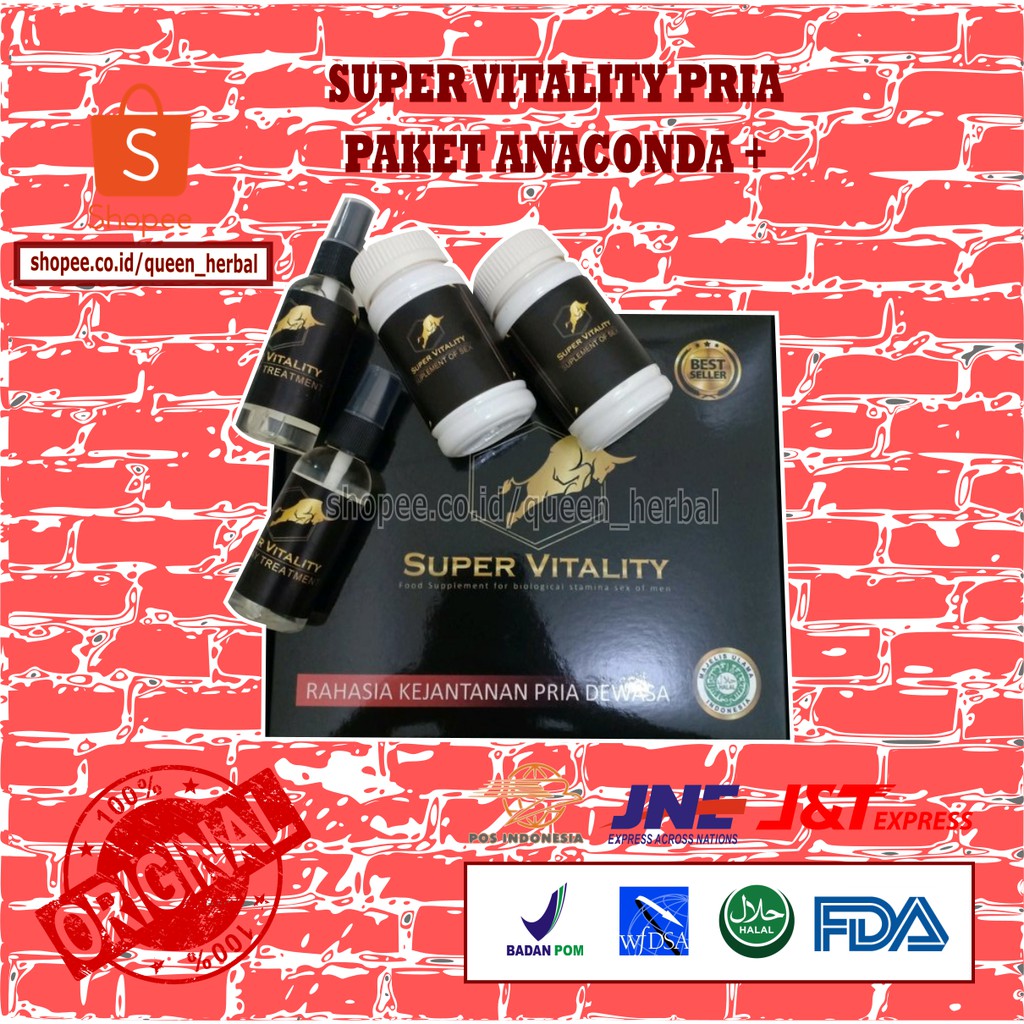 [ANACONDA] BISA COD PROMO Super Vitality Pria 100% Original Tanpa Efek Samping Obat Pria Ampuh