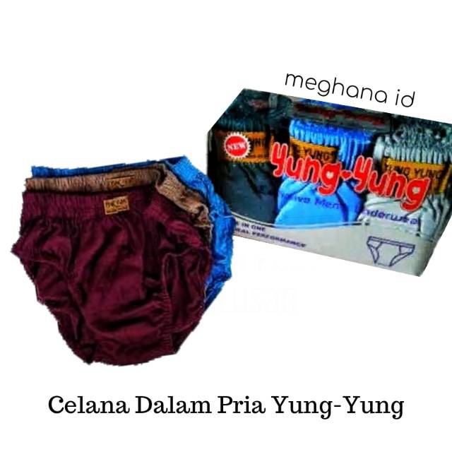 Undies Celana Dalam Pria Polos Merk Yung yung Ukuran ampe extra jumbo size M,L ,XL,3L Grosir OkE...