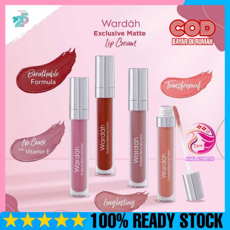 WARDAH EXCLUSIVE MATTE LIP CREAM / LIPSTIK WARDAH EXCLUSIVE