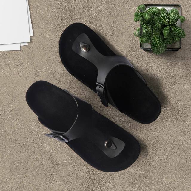 Ukuran 39-46 Sandal Pria Korea Fashion Ulzzang Sandalhitam Roma Musim Panas Kasual Nyaman Sandalpria