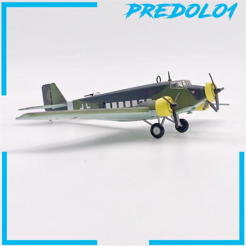 (Predolo1) Miniatur Diecast Pesawat Terbang Ju-52 Skala 1: 144 Bahan Alloy Dengan Stand