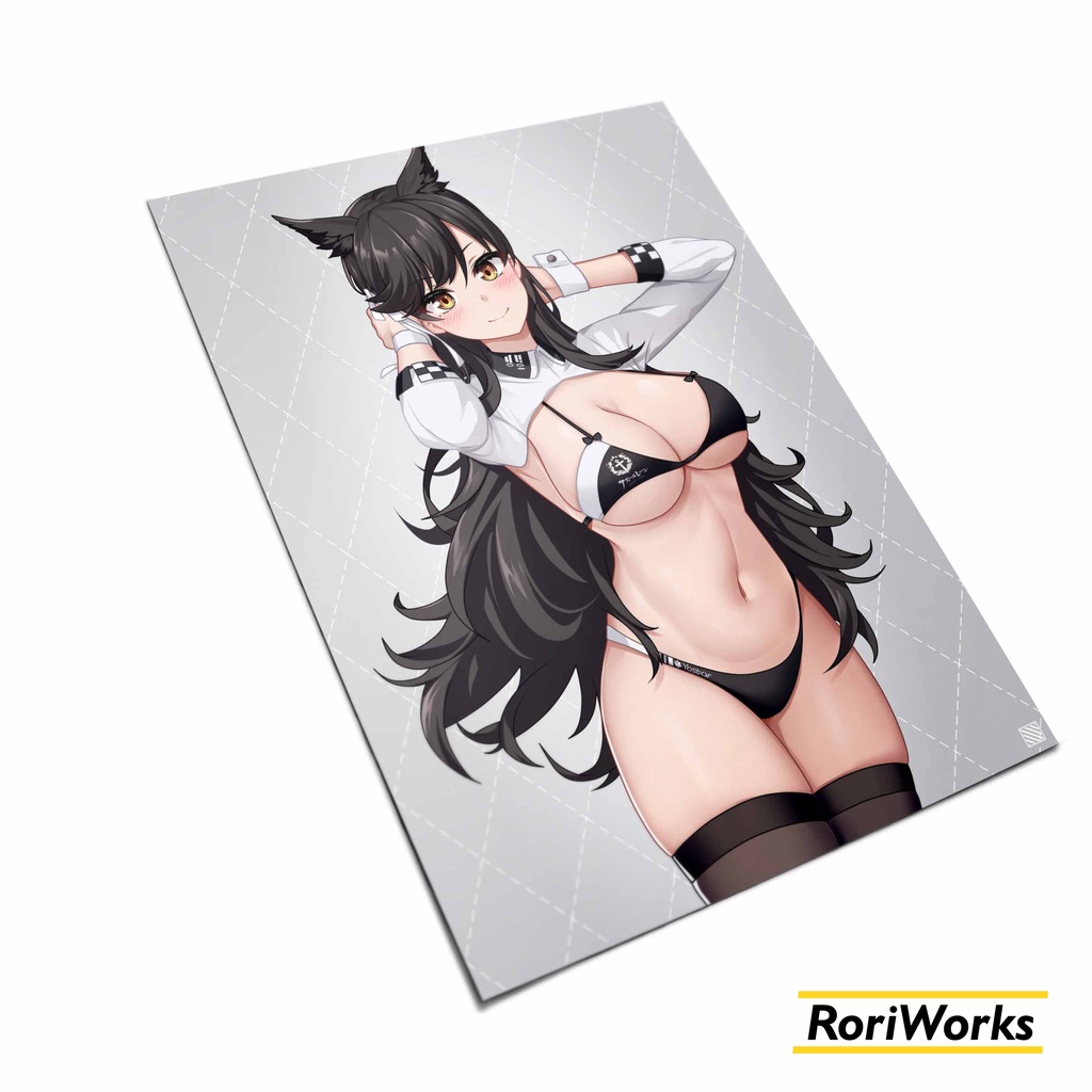 Poster Anime - Atago Azur Lane Race Queen Grey
