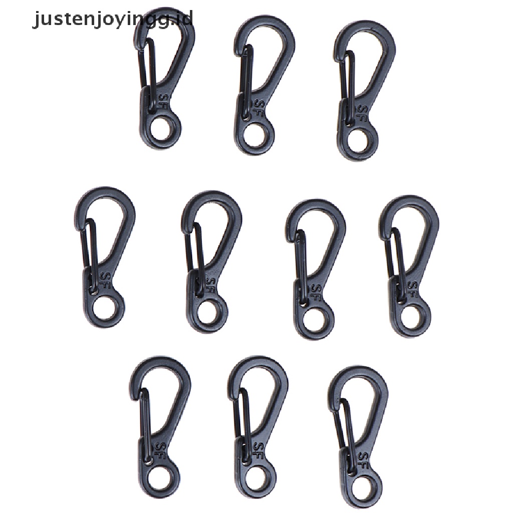 10 Pcs Klip Kait Gantungan Kunci Carabiner Mini Untuk Camping