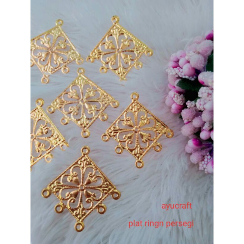 plat ringan persegi gold 12pcs