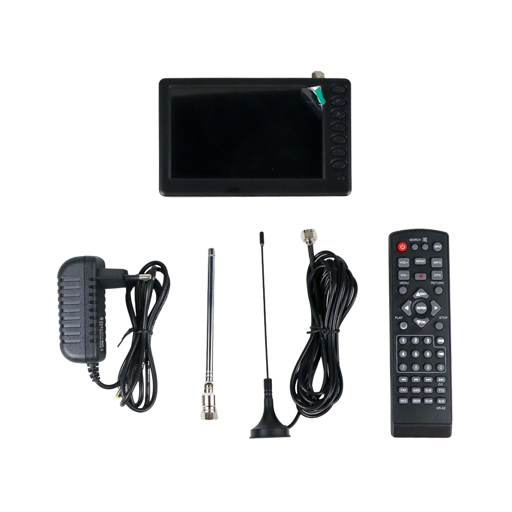 Taffware Portable HD TV Monitor 5 Inch DVB-T2 + Analog - D5 - Black