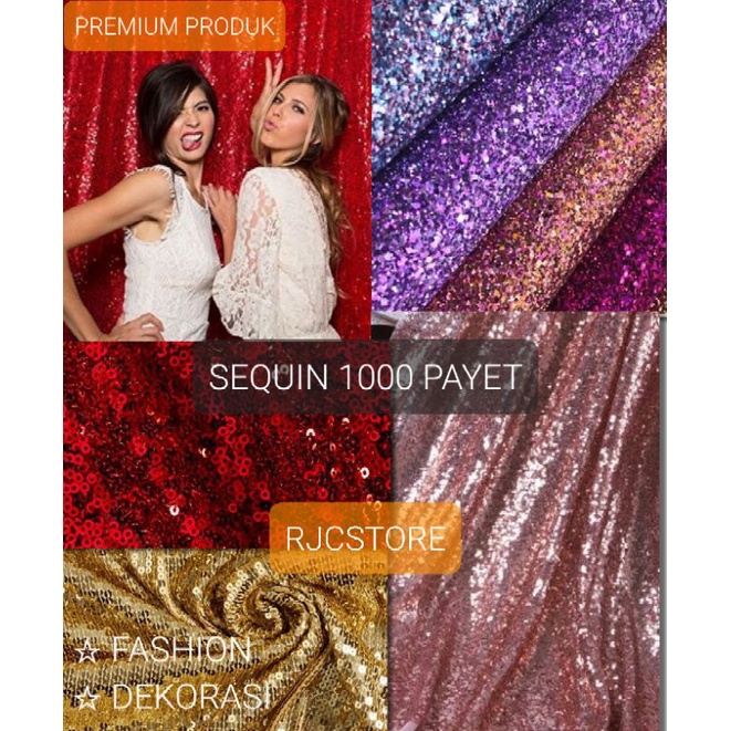 Kain sequin 1000 payet Fashion & Dekorasi premium sequin