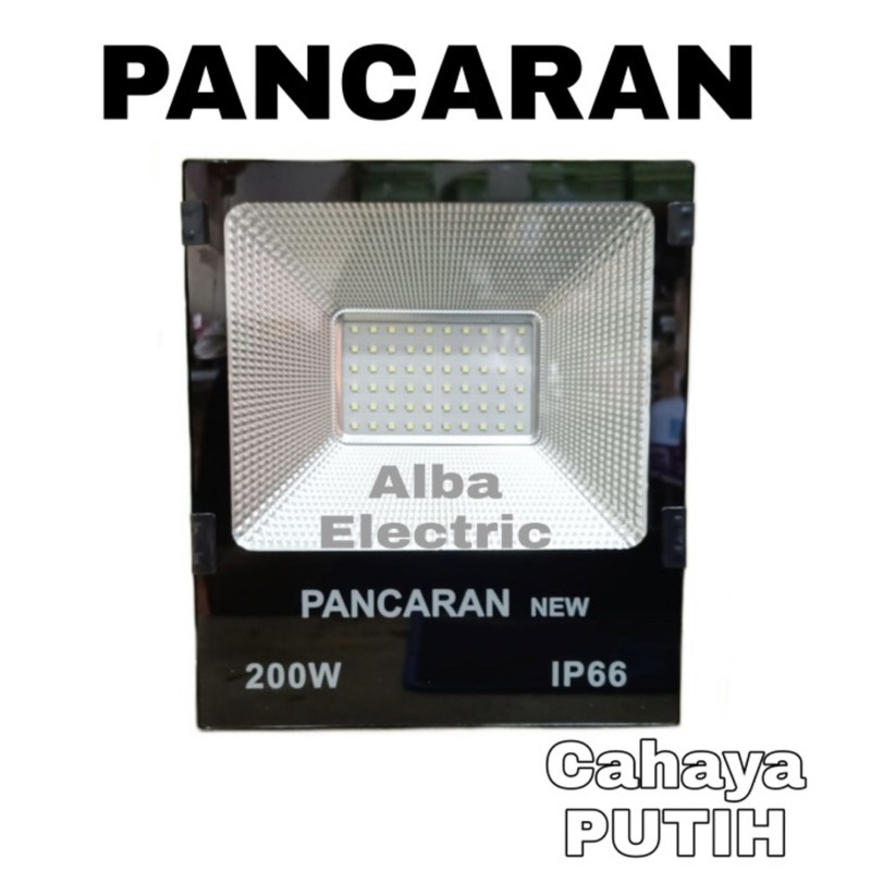 Lampu Sorot LED 200 Watt PUTIH PANCARAN IP 66 Lampu Tembak LED 200 Watt 60 Mata Lampu