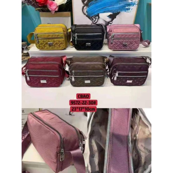 Promo ChiBao Tas Selempang Wanita Original Import Bordir Kanvas 9572K