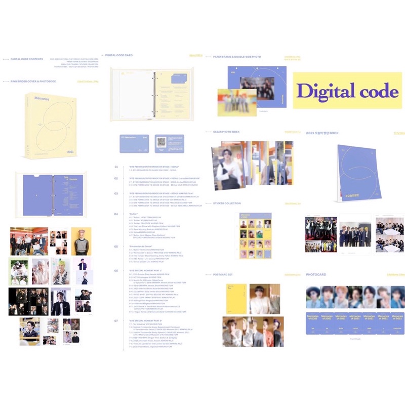 [READY] BTS Memories of 2021 DVD DIGITAL CODE BLURAY