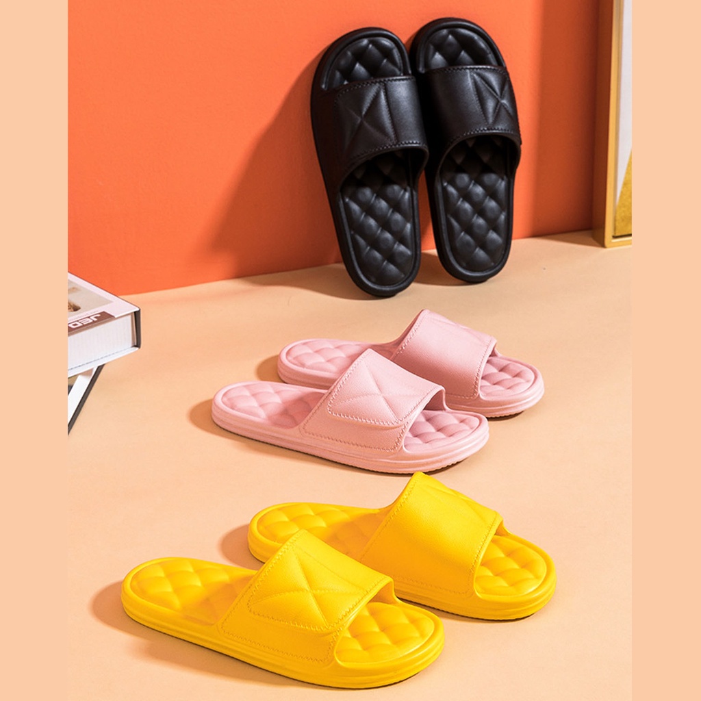 ☀CAMILO☀ Sandal Rumah Berkualitas Sandal Kamar Mandi Berbahan Empuk Sandal Karet Wanita Pria Couple  SD03