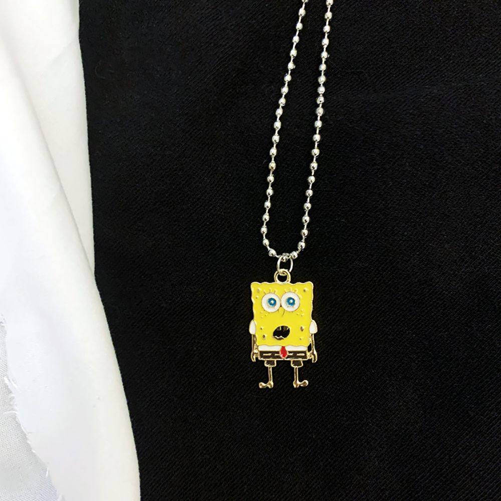 Mxbeauty Kalung Kartun Kepribadian Trendi Hadiah Patrick Star Sweater Rantai SpongeBob Couple Necklace