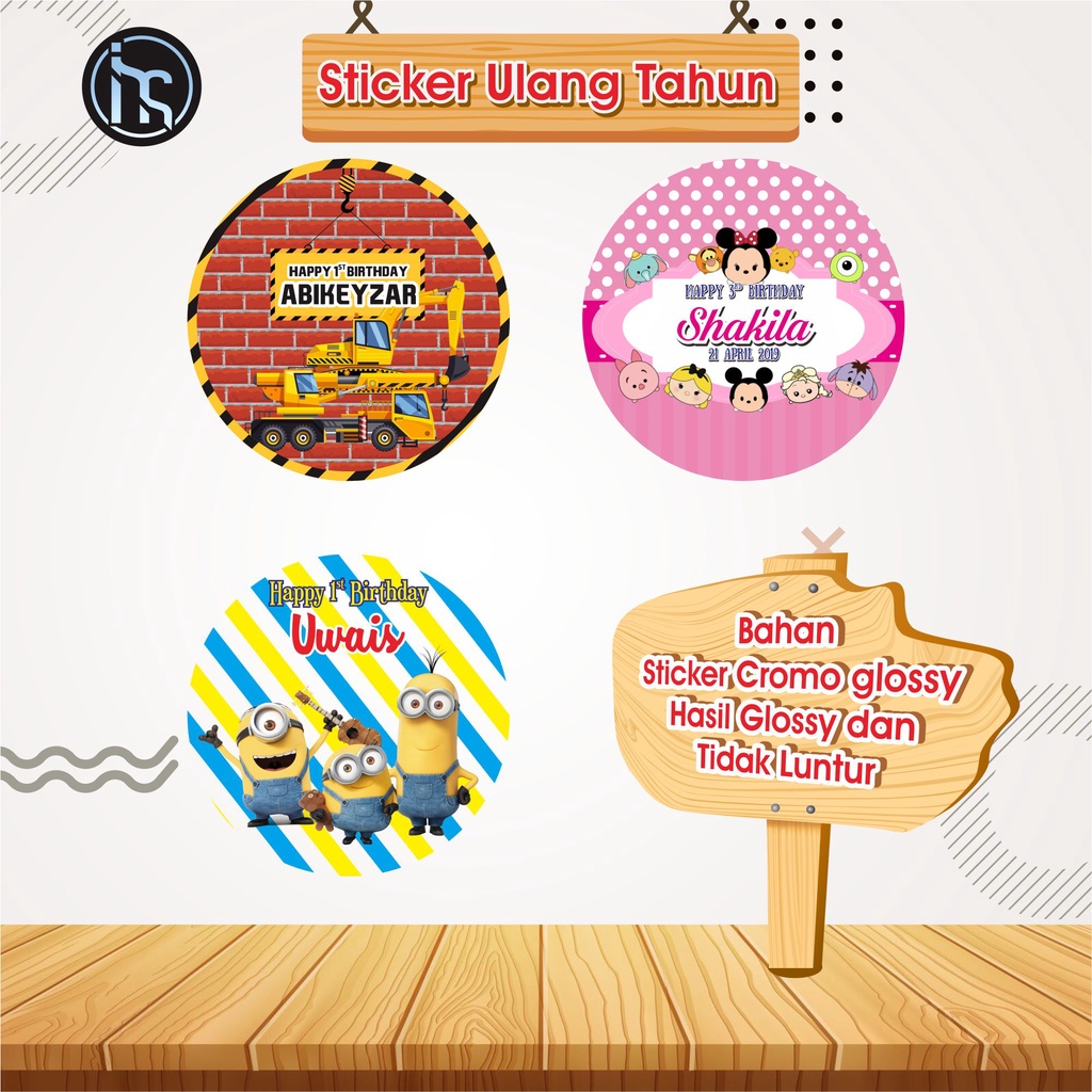 

Stiker ULANG TAHUN ANAK CUSTOM sticker ulang tahun / stiker ulang tahun murah