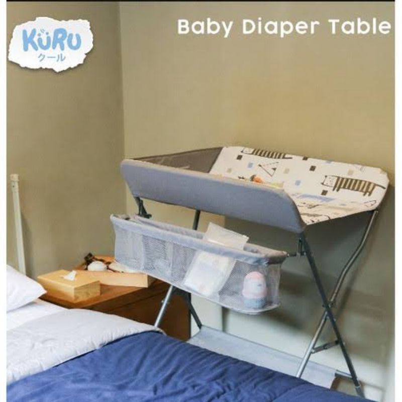 Kuru Baby Changing Diaper Table - Meja Ganti Popok Bayi Premium - Kado Gift Bayi Baru Lahir