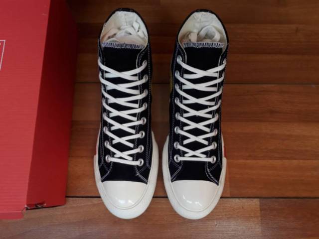 CONVERSE HIGH CT TWISTED MULTIPATCH LOGO BLACK WHITE PREMIUM BNIB MADE IN CHINA SIZE 40/41/42/43/44