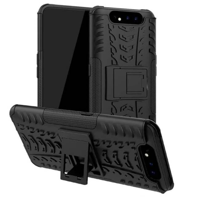 Samsung A80 Armor Military Case Hard Soft Cover Casing With Kick Stand