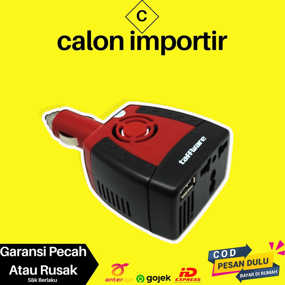Power Car Inverter Pengubah Arus Listrik Mobil Dari DC 12V Ke AC 150W 220V Mini USB Charger HP
