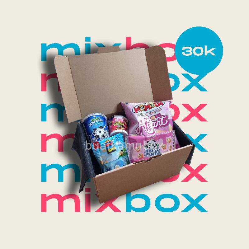 

MIXBOX SNACK BOX MURAH KADO ULANG TAHUN HAMPERS WISUDA 30K