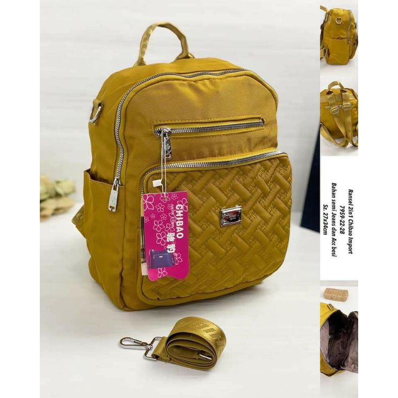 Tas ransel wanita chibao import 7959-22 kanvas