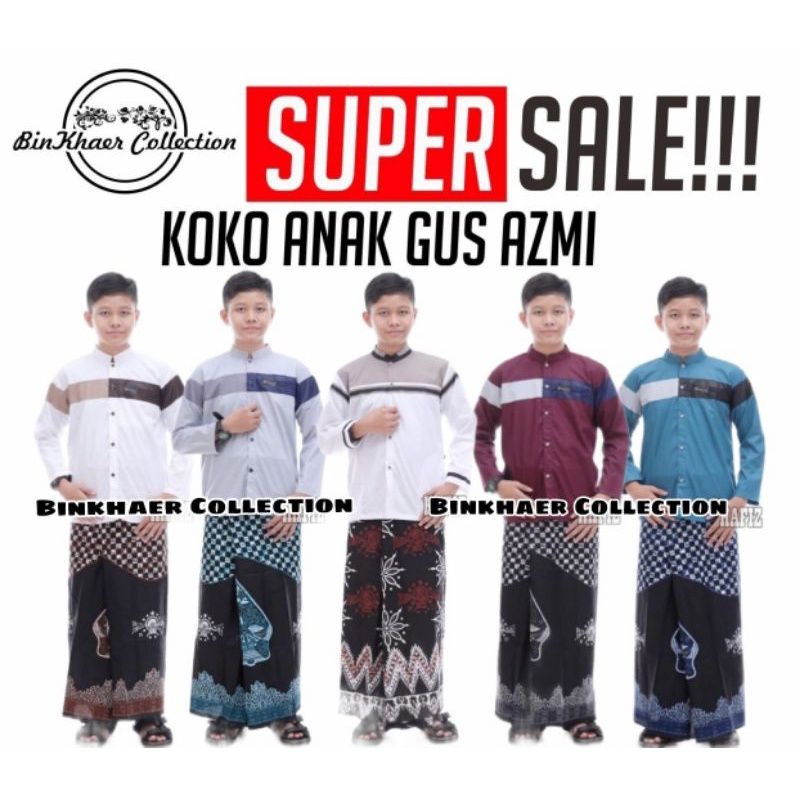 (BISA COD) Baju Koko Hadroh Anak Gus Azmi Koko Hadroh Anak Azzahir Koko Anak
