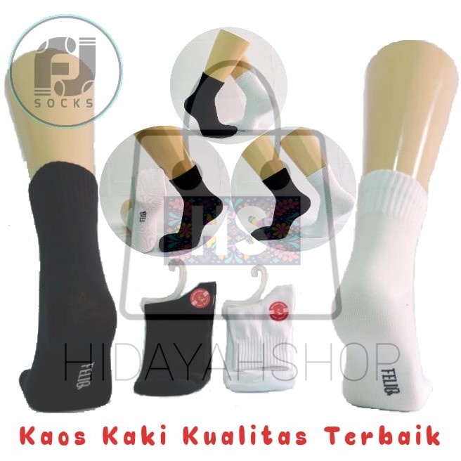 TERLARIS Kaos Kaki Tebal Bahan Pe/Koas Kaki Kantoran/Kaos Kaki Ankle Sport COD HS