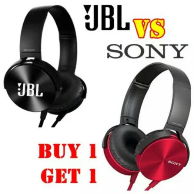 Headphone Headset Earphone Extra Bass BUY 1 GET 1