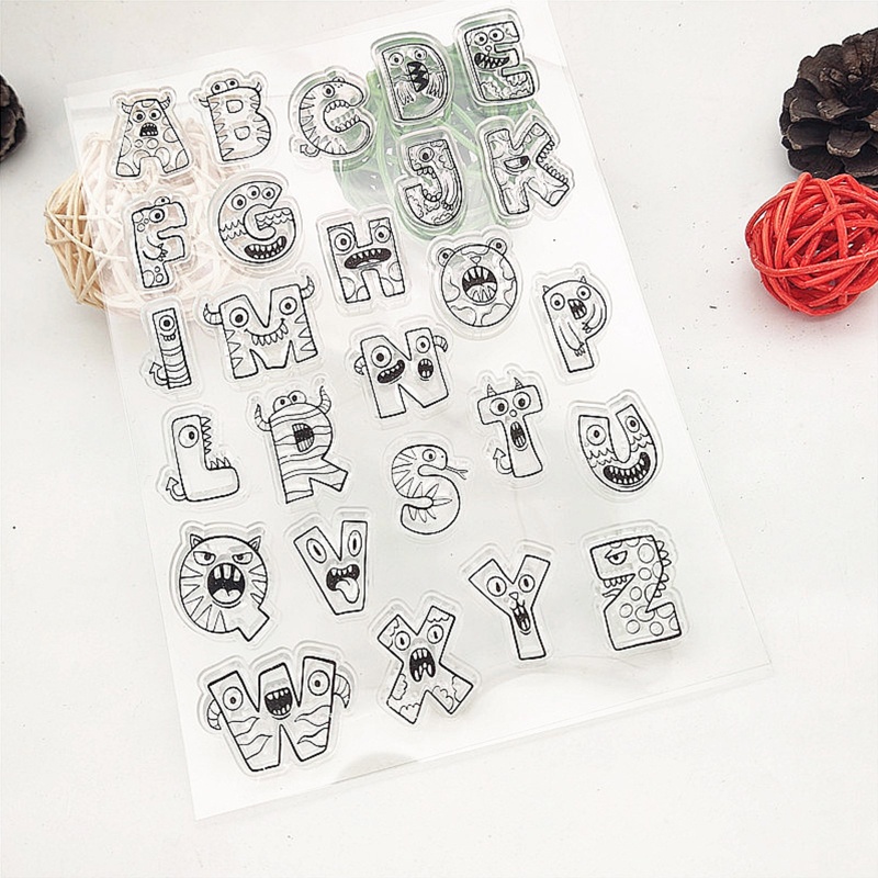 Zzz Stempel Silikon Transparan Motif Hantu Halloween Untuk Scrapbook DIY