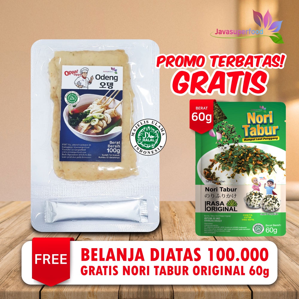 

(LIVE) [Halal]Oden Odeng 3 Lembar Eomuk Korean Fish Cake 100g+Bumbu