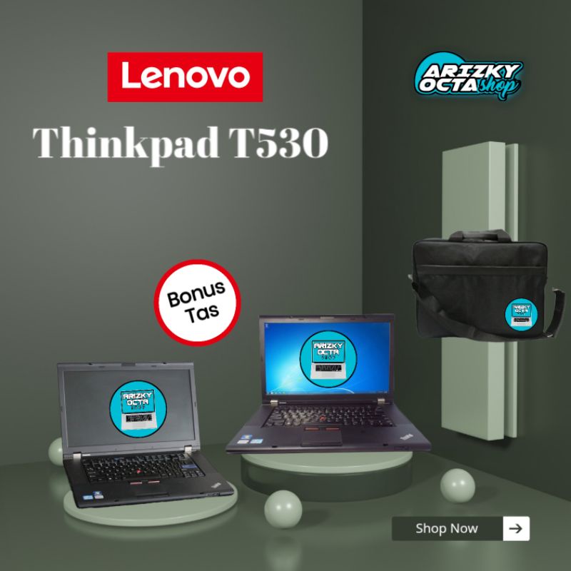 PROMO Laptop Core i5 Second-Bekas-2nd Lenovo Thinkpad T530 4GB 250GB Layar 14&quot; DVD Wi-Fi