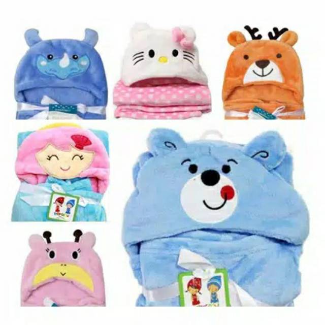 Selimut CarterTopi Boneka / just one you/ kolaco/ Selimut Bayi Karakter Fleece