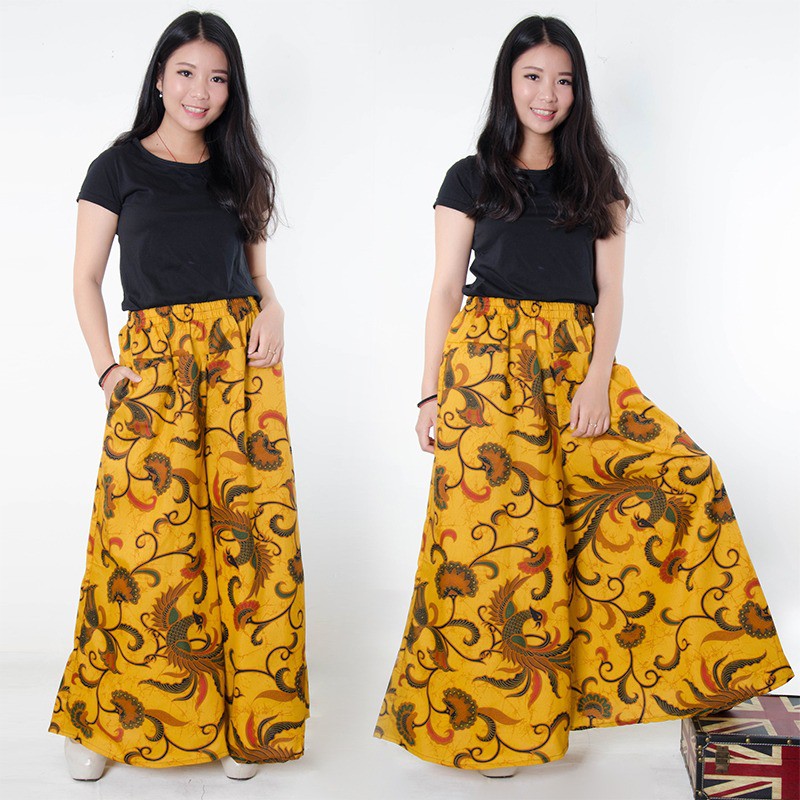 Denisa Celana kulot batik rok panjang wanita jumbo