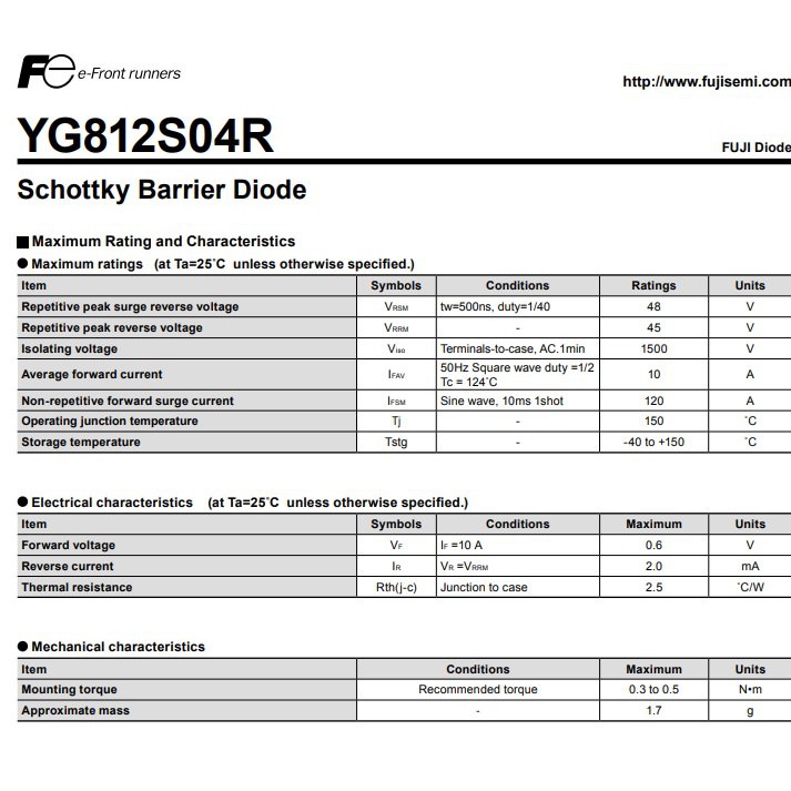 DIODA SILICONE YG812S04