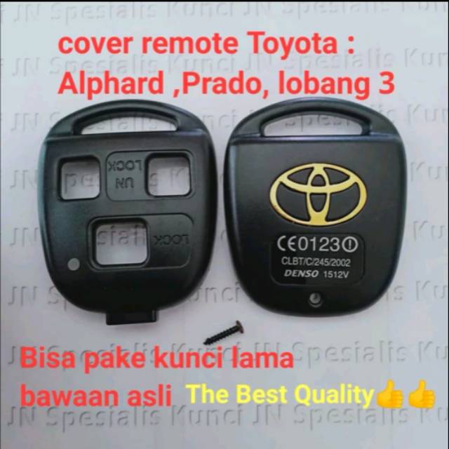 Cover remote toyota alphard 3 lobang