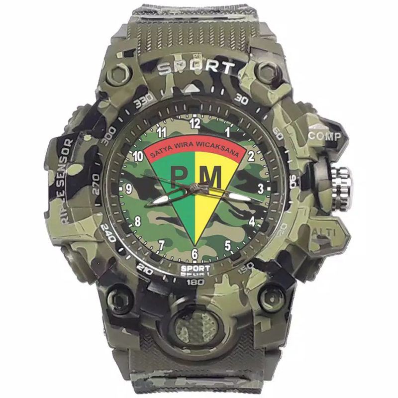 jam tangan custom costum persit pm tni polri loreng