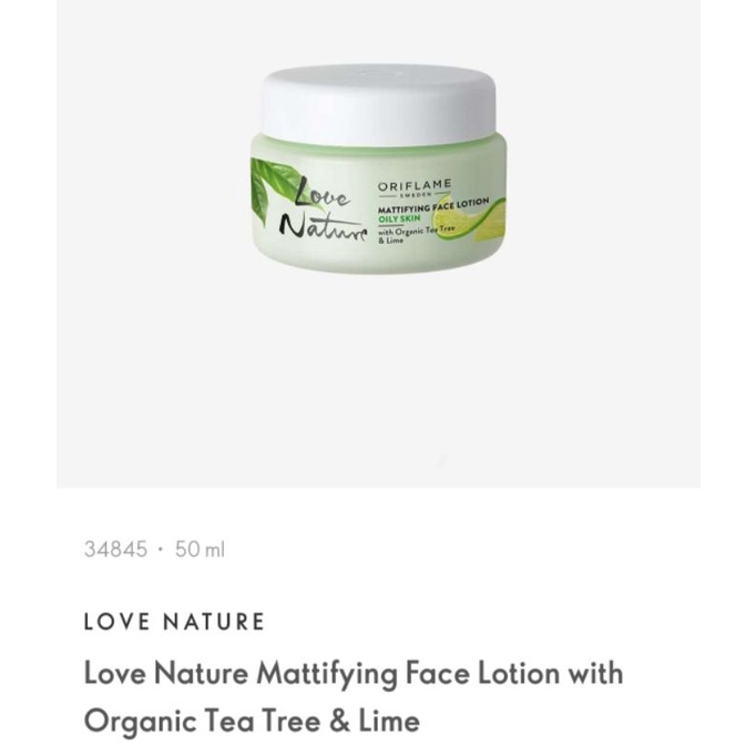 LOVE NATURE PURIFYING GEL WASH WITH ORGANIC TEA TREE &amp; LEMON / MATTIFYING FACE LOTION / PURIFYING CORRECTIVE STICK