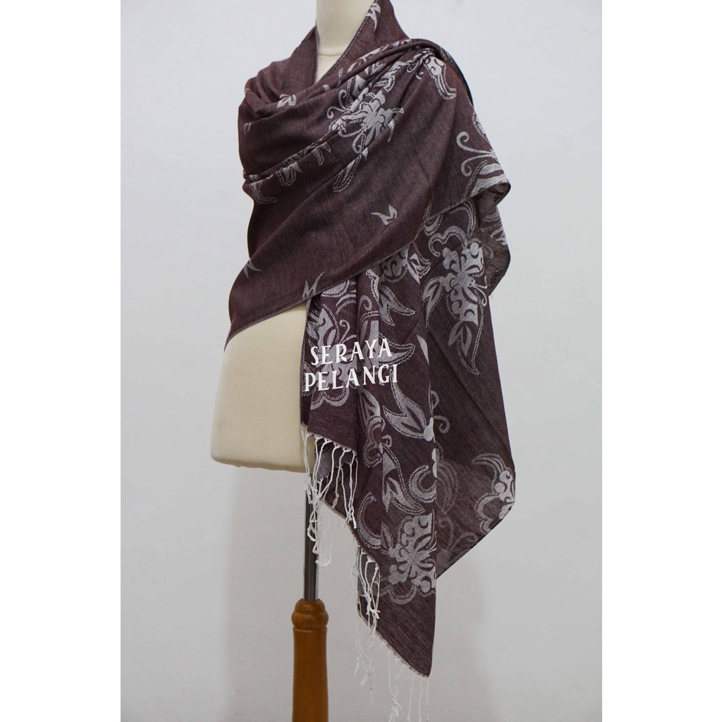 Pashmina Cashmere Motif Kupu-Kupu 05 | Selendang | Scarf | Syal | Shawl | Pasmina | Souvenir | Gift