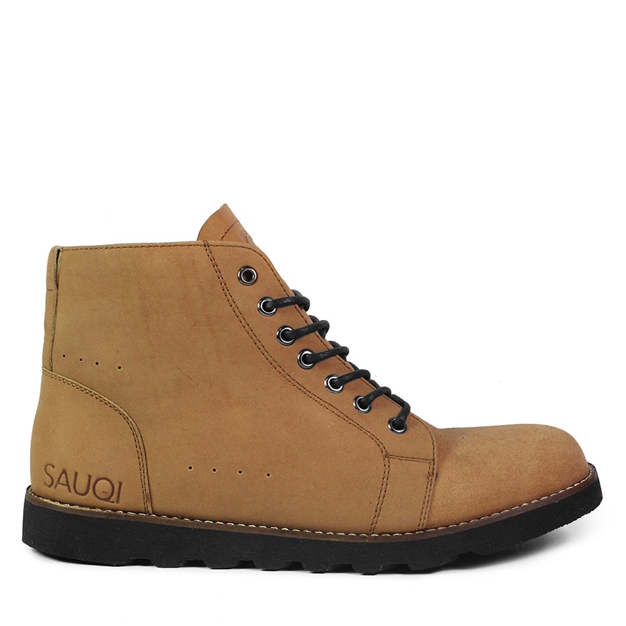 Sauqi Footwear Barbados Sepatu Pria Boots Kulit Sapi Asli Original High Quality Leather Fashion