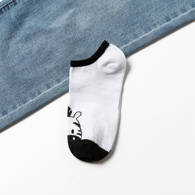 BEE - Kaos Kaki Unisex Pria Wanita / Kaos Kaki Pendek Import Ankle Socks-SC-20 FACE PUTIH