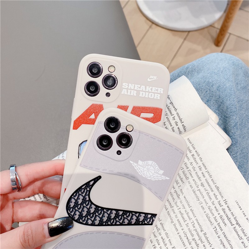 Trendy brand joint AJ sports shoes AJ OFF WHITE SOFT IPHONE CASING Square Phone Case IPhone 11 Pro Max X Xs Max XR 6 6S 8 7 Plus Shockproof Soft TPU Back Cover-6