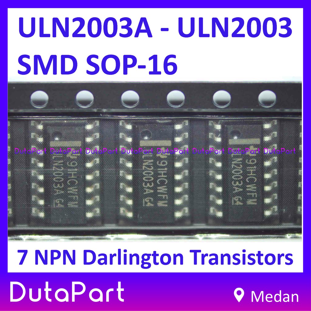 ULN2003A ULN2003 SMD 7 NPN Darlington Transistor Array 0.5A 50V SOP-16