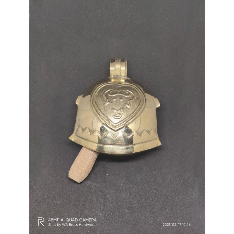 BEL KLONTONG SAPI KUNINGAN NO 4 - POLISHED BRASS
