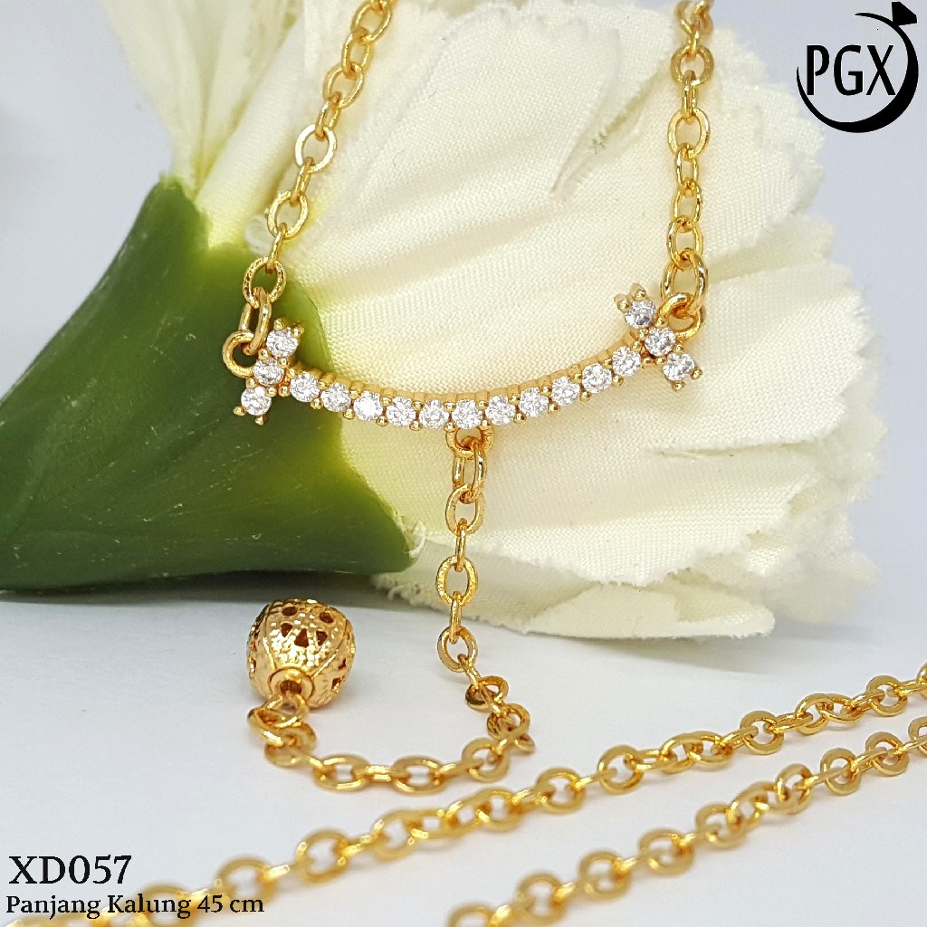 PGX Kalung Wanita Xuping Aksesoris Fashion Perhiasan Lapis Emas Premium - XD057