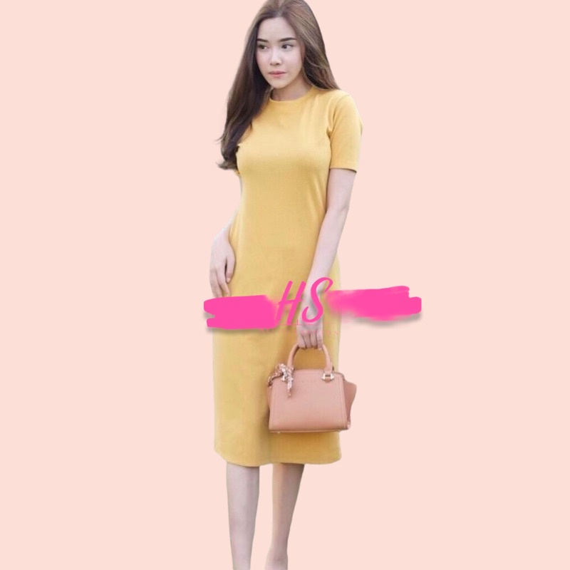 HS/CASUAL DRESS GIANT MEVI/DRESS MEVI POLOS/DRESS WANITA