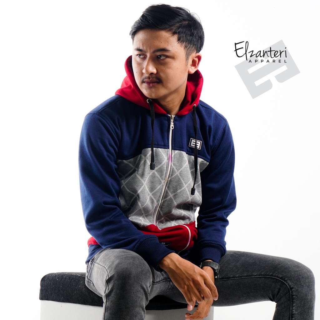 sweater pria kombinasi warna elzanteri