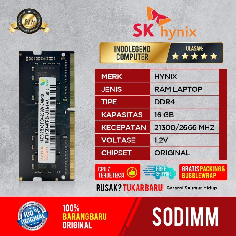 HYNIX SODIM DDR4 16GB PC21300 2666mhz