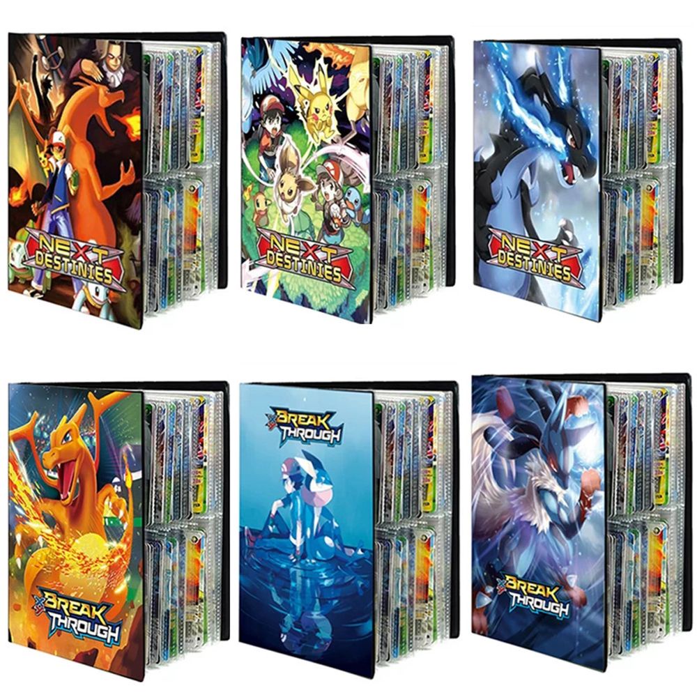 QUINTON Pokemons Toys Pokemon Cards Album Kid Gift Collection Folder Game Card Holder Pikachu Anime Photo Album Cool Toy Cartoon VMAX GX EX Album Book